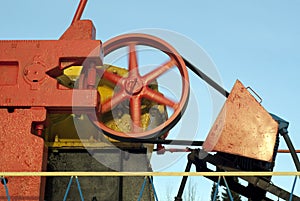 Revolving flywheel of oil pumpjack