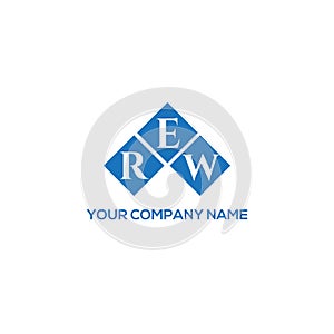 REW letter logo design on BLACK background. REW creative initials letter logo concept. REW letter design.REW letter logo design on photo