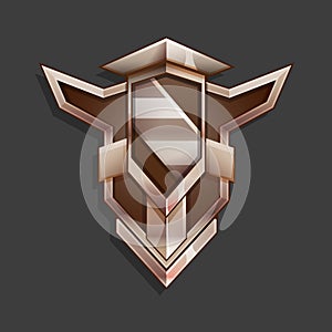 Reward icon for game interface. Cartoon achievement decoration for game.