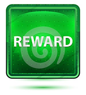 Reward Neon Light Green Square Button