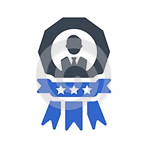 Rewarded employee icon