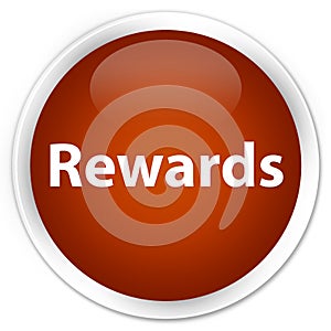 Rewards premium brown round button