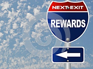 Rewards road sign