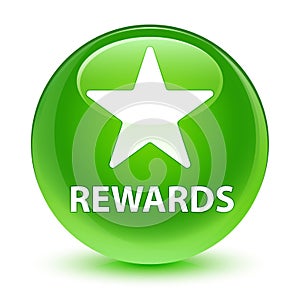 Rewards (star icon) glassy green round button