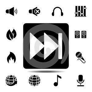 rewind button symbol sign icon. Simple glyph  element of web, minimalistic icons set for UI and UX, website or mobile