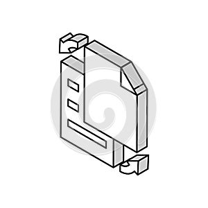 rewriting text isometric icon vector illustration