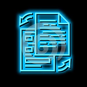 rewriting text neon glow icon illustration