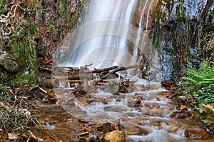 Rexio waterfall in Folgoso do Courel (or Caurel), Lugo, Spain