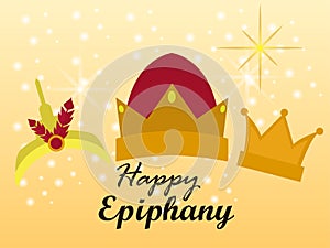 Happy Epiphany day card