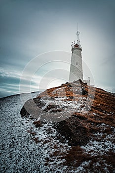 Reykjanesviti is Iceland\'s oldest lighthouse at Reykjanesta It serves as a landfall light for Reykjavik and Keflavik on