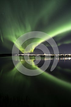 Reykjavik auroras photo