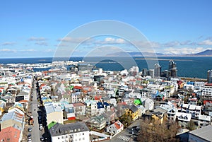 Reykjavik capital city on the Iceland photo