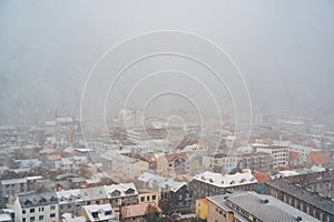 Reykjavik city, view from the top of Hallgrimskirkja church, Iceland