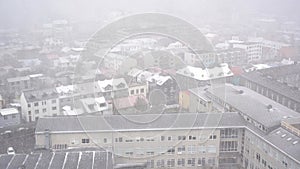 Reykjavik city, view from the top of Hallgrimskirkja church, Iceland