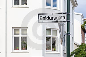 Typical Icelandic architecture in the city center, Reykjavik, Iceland