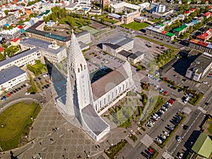 Islandia iglesia. antena. religioso el edificio. antena 