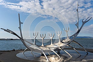 Sun Voyager (Solfar) sculpture in Reykjavik, Iceland