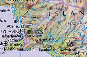ReykjavÃÂ­k on map photo
