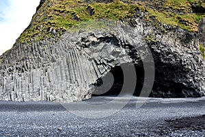 Reynisdrangar rock formation in Vik i Myrdal