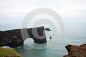 Reynisfjara lava beach view, south Iceland landscape