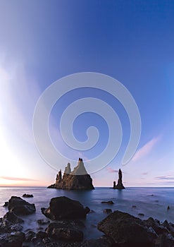 Reynisfjara rock formations at Vik, Iceland