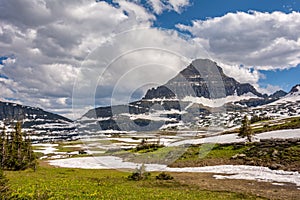 Reynolds Mountain is situated along the Continental Divide and is easily seen from Logan Pass, Glacier National Park