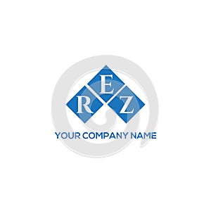 REZ letter logo design on BLACK background. REZ creative initials letter logo concept. REZ letter design.REZ letter logo design on photo