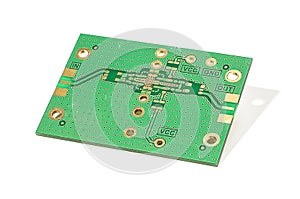 RF amplifier PCB isolated on the white background photo