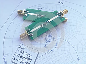 RF PCB filters and impedance matching Smith chart