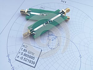 RF PCB filters and impedance matching Smith chart