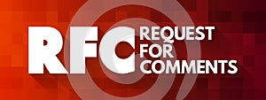 RFC- Request for Comments acronym, concept background