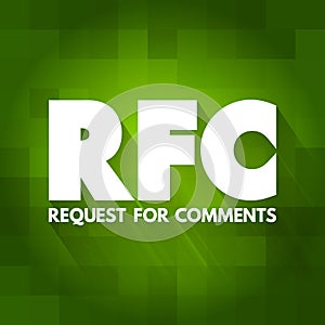 RFC- Request for Comments acronym, concept background