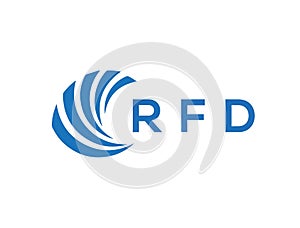 RFD letter logo design on white background. RFD creative circle letter logo concept