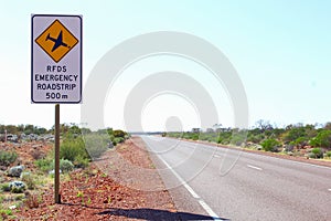 Emergency Roadstrip and airstrip for the Flying Doctors, Stuart Highway, Australia