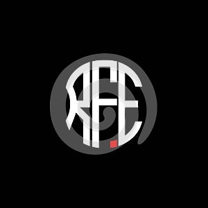 RFE letter logo abstract creative design.