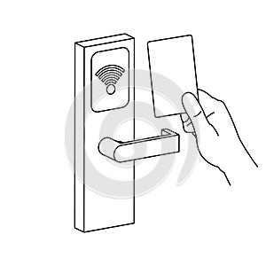 RFID Hotel Door Lock Illustration