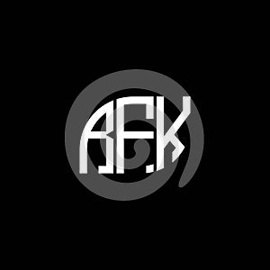 RFK letter logo design on black background. RFK creative initials letter logo concept. RFK letter design.RFK letter logo design on