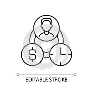 RFM analysis linear icon