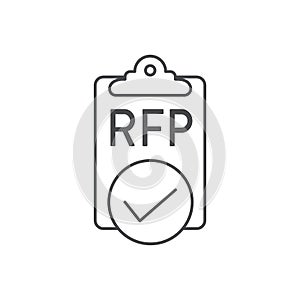 RFP Icon - request for proposal concept or idea