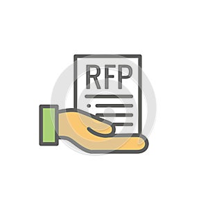 RFP Icon - request for proposal concept or idea