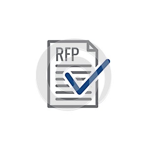 RFP Icon - request for proposal concept or idea