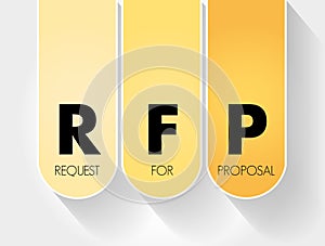 RFP - Request For Proposal acronym, business concept