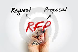 RFP - Request For Proposal acronym, business concept background