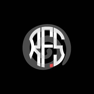 RFS letter logo abstract creative design.
