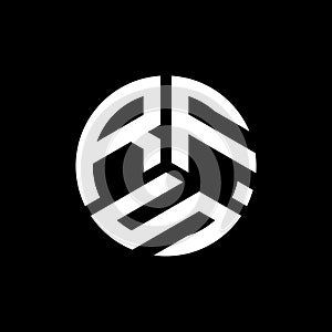 RFS letter logo design on black background. RFS creative initials letter logo concept. RFS letter design