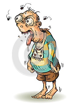 The Idiot with flies