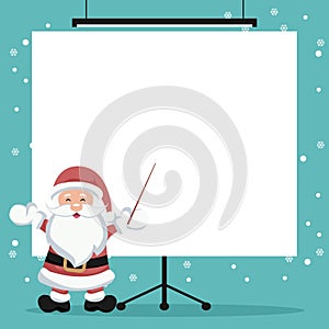Christmas card of Santa Claus exposing photo