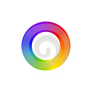 RGB color wheel spectrum selector picker. RGB palette logo. Color rainbow diagram circle photo