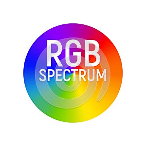 RGB color wheel spectrum selector picker. RGB palette logo. Color rainbow diagram circle