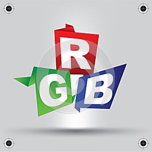 RGB letters design art image